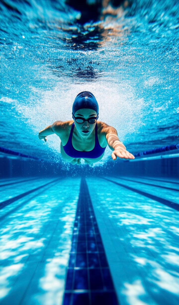 McIntosh Summer swimming in pool during Canadian Olympic trials
