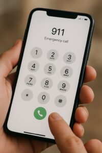 does 911 text back